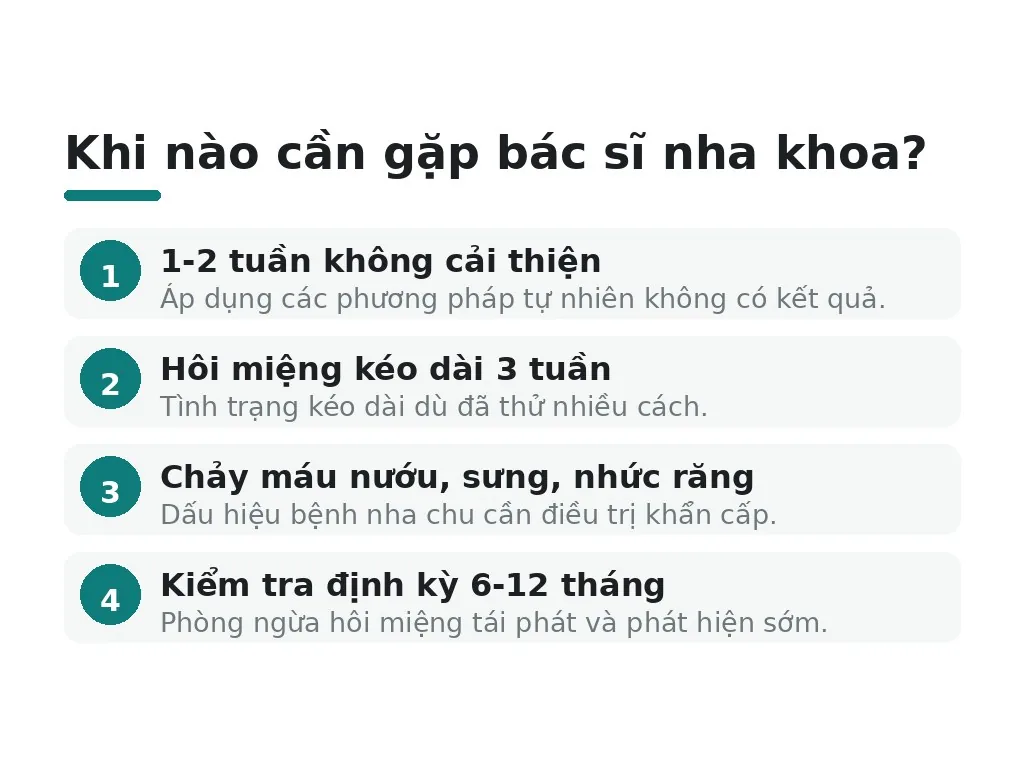Khi nào cần gặp bác sĩ nha khoa?