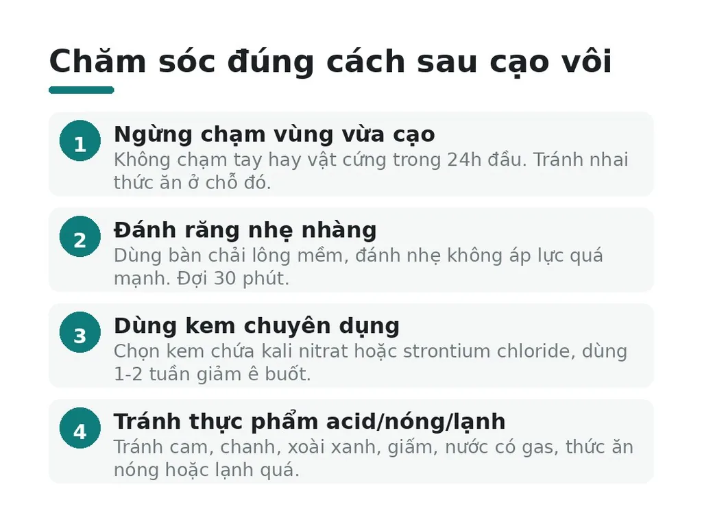 Cách cạo vôi đúng và chăm sóc sau cạo