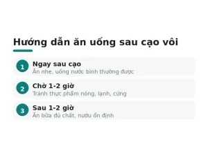 Hướng dẫn ăn uống sau cạo vôi