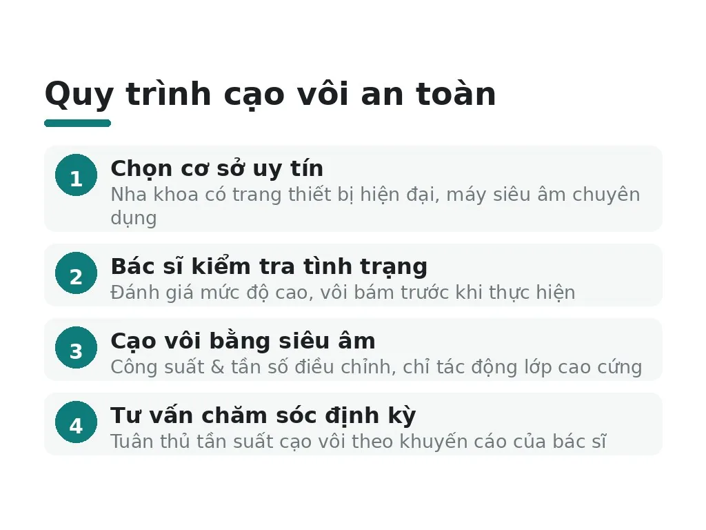 Quy trình cạo vôi an toàn