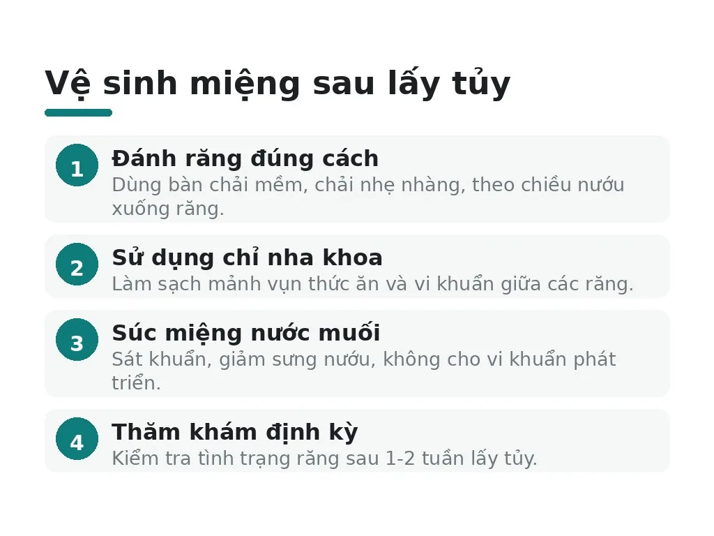 Vệ sinh và chăm sóc miệng đúng cách