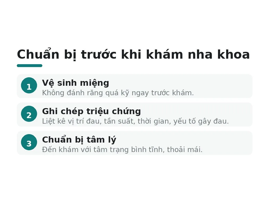 Chuẩn bị vệ sinh miệng và tâm lý