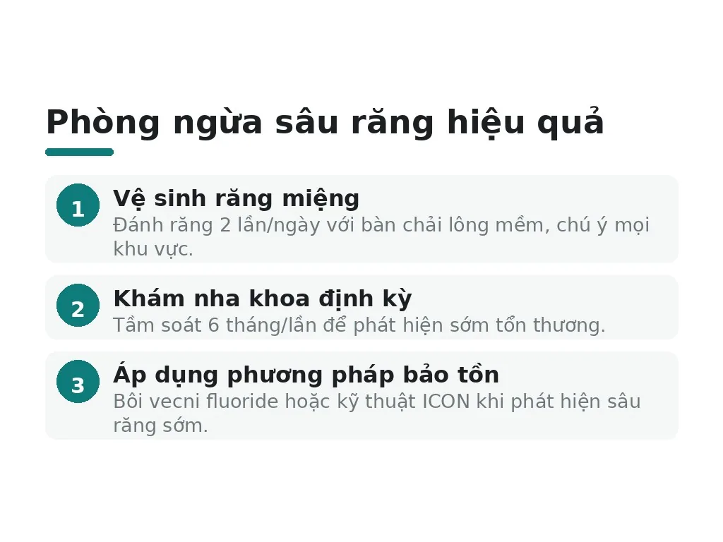 Cách phòng ngừa và điều trị sâu răng giai đoạn sớm