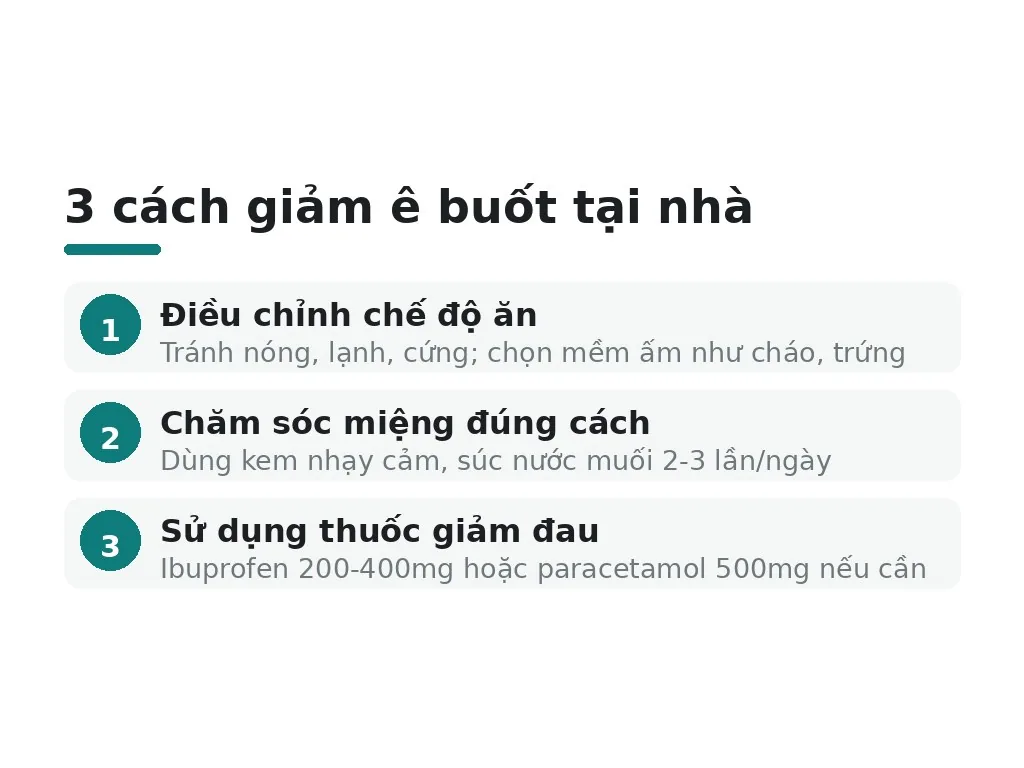 Cách giảm ê buốt tại nhà hiệu quả