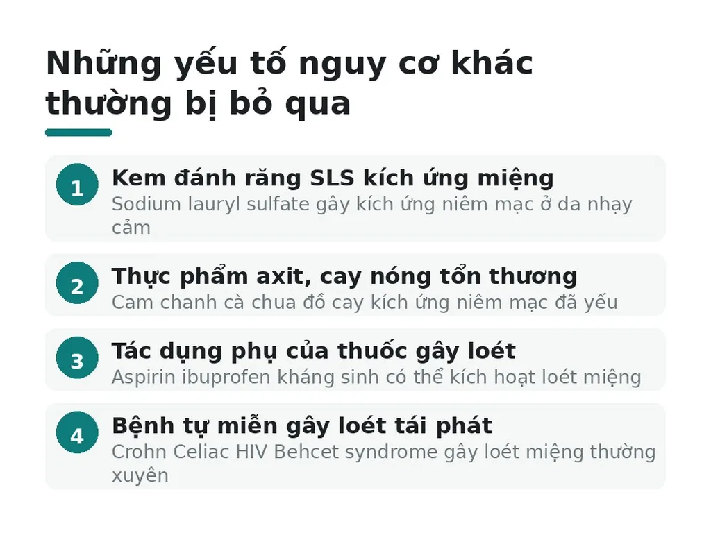 Những yếu tố nguy cơ nào khác thường bị bỏ qua?