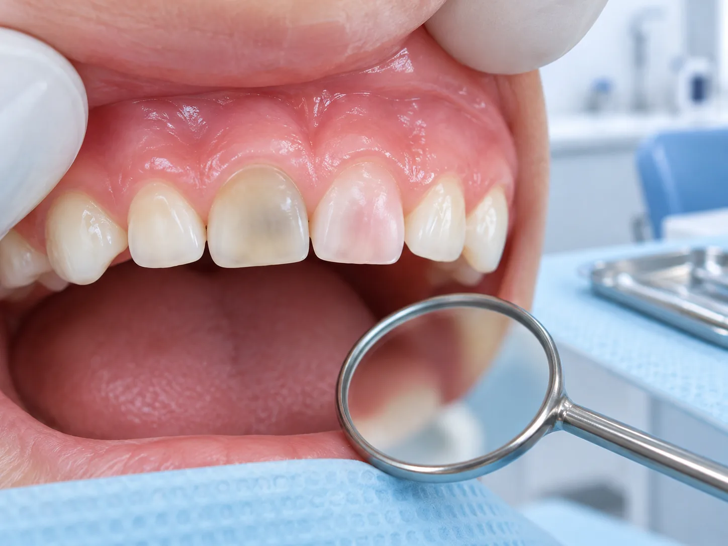 Răng sữa đổi màu sau va đập có sao không?