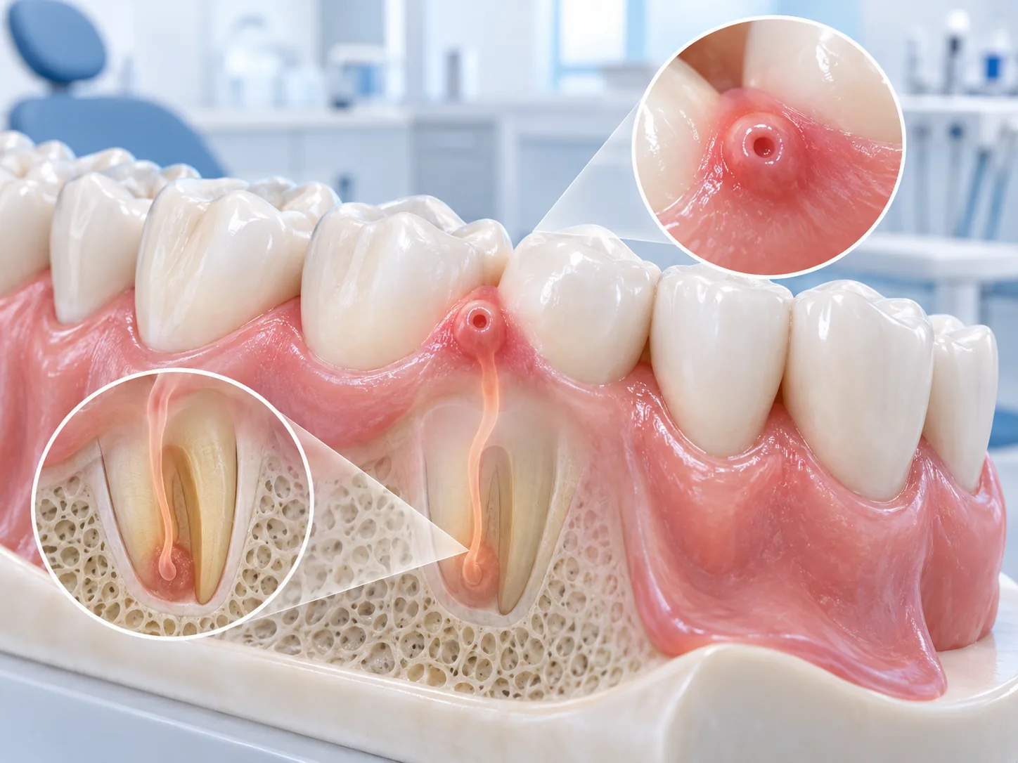 Dấu hiệu nhận biết lỗ rò trên nướu như thế nào?
