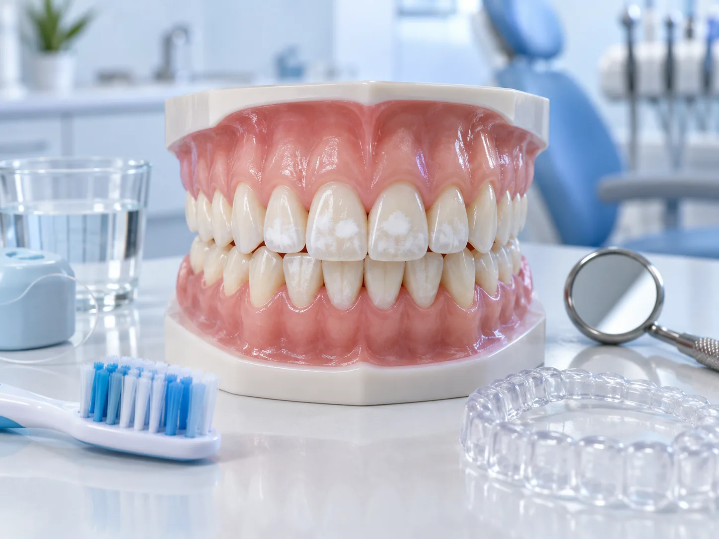 Vì sao răng xuất hiện đốm trắng?
